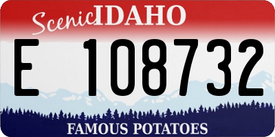 ID license plate E108732