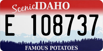 ID license plate E108737