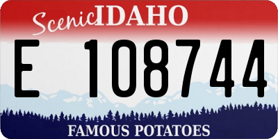 ID license plate E108744