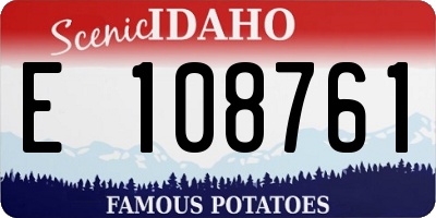 ID license plate E108761