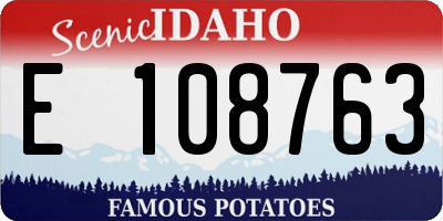 ID license plate E108763