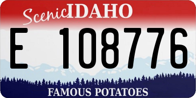 ID license plate E108776