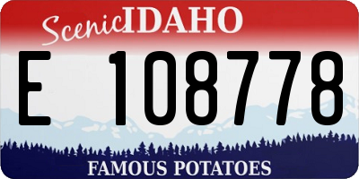 ID license plate E108778
