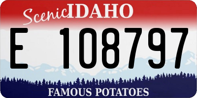 ID license plate E108797