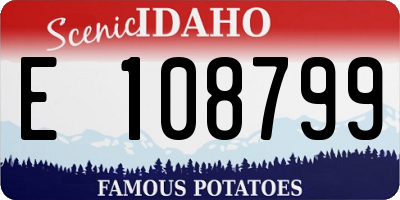 ID license plate E108799
