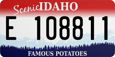 ID license plate E108811