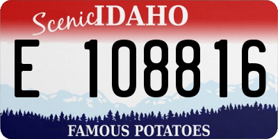 ID license plate E108816