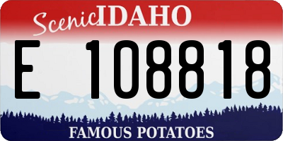 ID license plate E108818