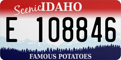 ID license plate E108846