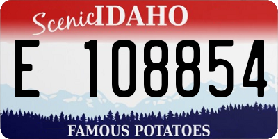 ID license plate E108854
