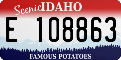 ID license plate E108863