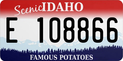 ID license plate E108866
