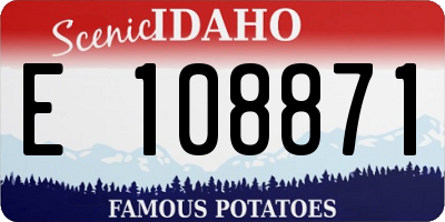 ID license plate E108871