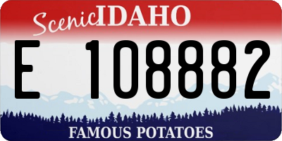 ID license plate E108882