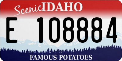 ID license plate E108884