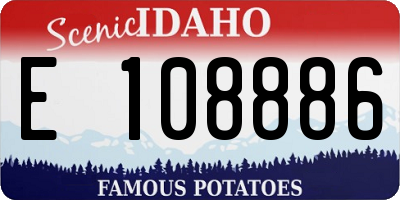 ID license plate E108886