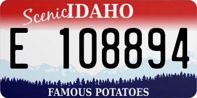 ID license plate E108894
