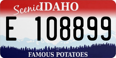 ID license plate E108899