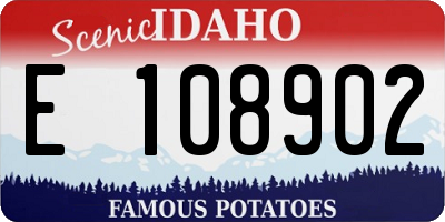 ID license plate E108902