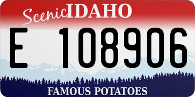 ID license plate E108906