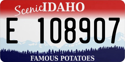 ID license plate E108907