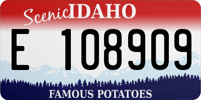 ID license plate E108909