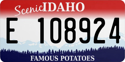 ID license plate E108924