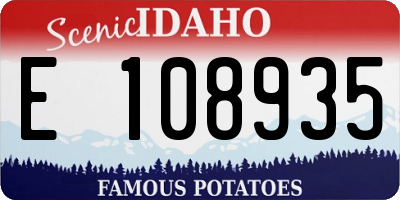 ID license plate E108935