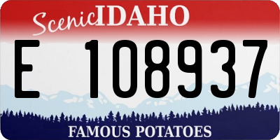ID license plate E108937