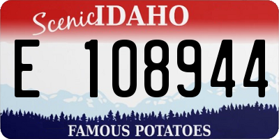 ID license plate E108944