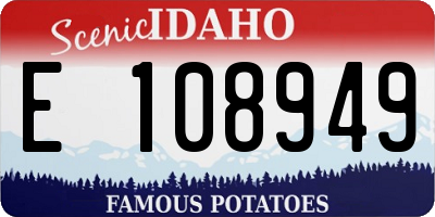 ID license plate E108949