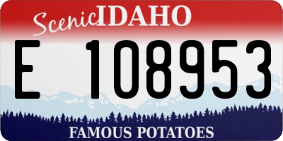 ID license plate E108953