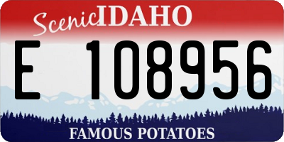 ID license plate E108956