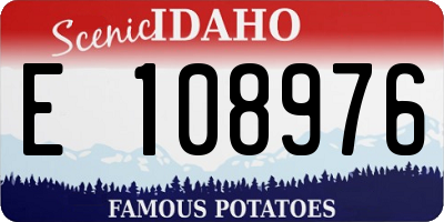 ID license plate E108976