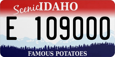 ID license plate E109000