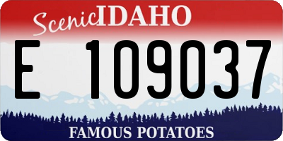ID license plate E109037