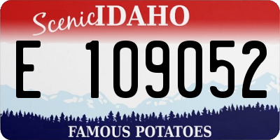 ID license plate E109052