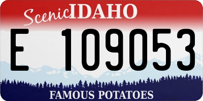 ID license plate E109053