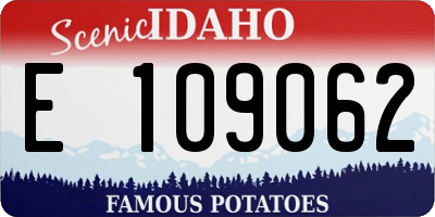 ID license plate E109062