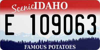 ID license plate E109063
