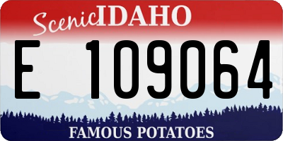 ID license plate E109064