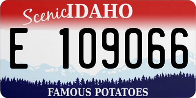 ID license plate E109066