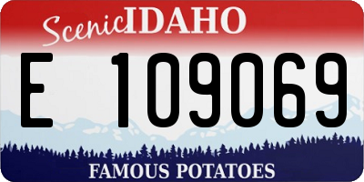 ID license plate E109069