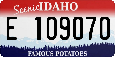 ID license plate E109070