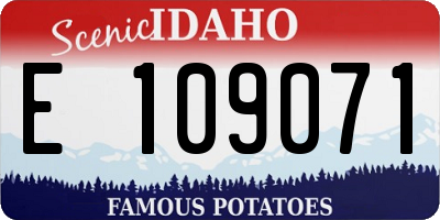 ID license plate E109071