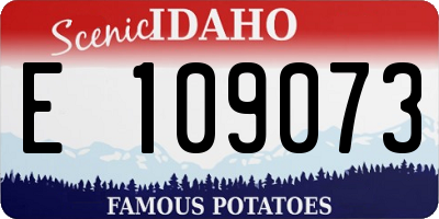 ID license plate E109073