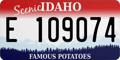 ID license plate E109074