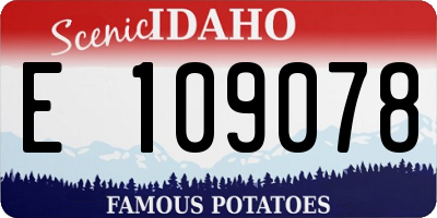 ID license plate E109078