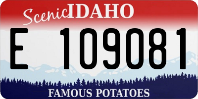 ID license plate E109081