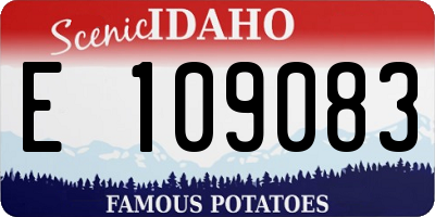 ID license plate E109083